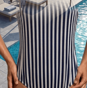 Navy Stripe Ladies Incontinence Swimsuit